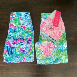 Lot of 2 Lily Pulitzer shorts in size 4 same colors different patterns